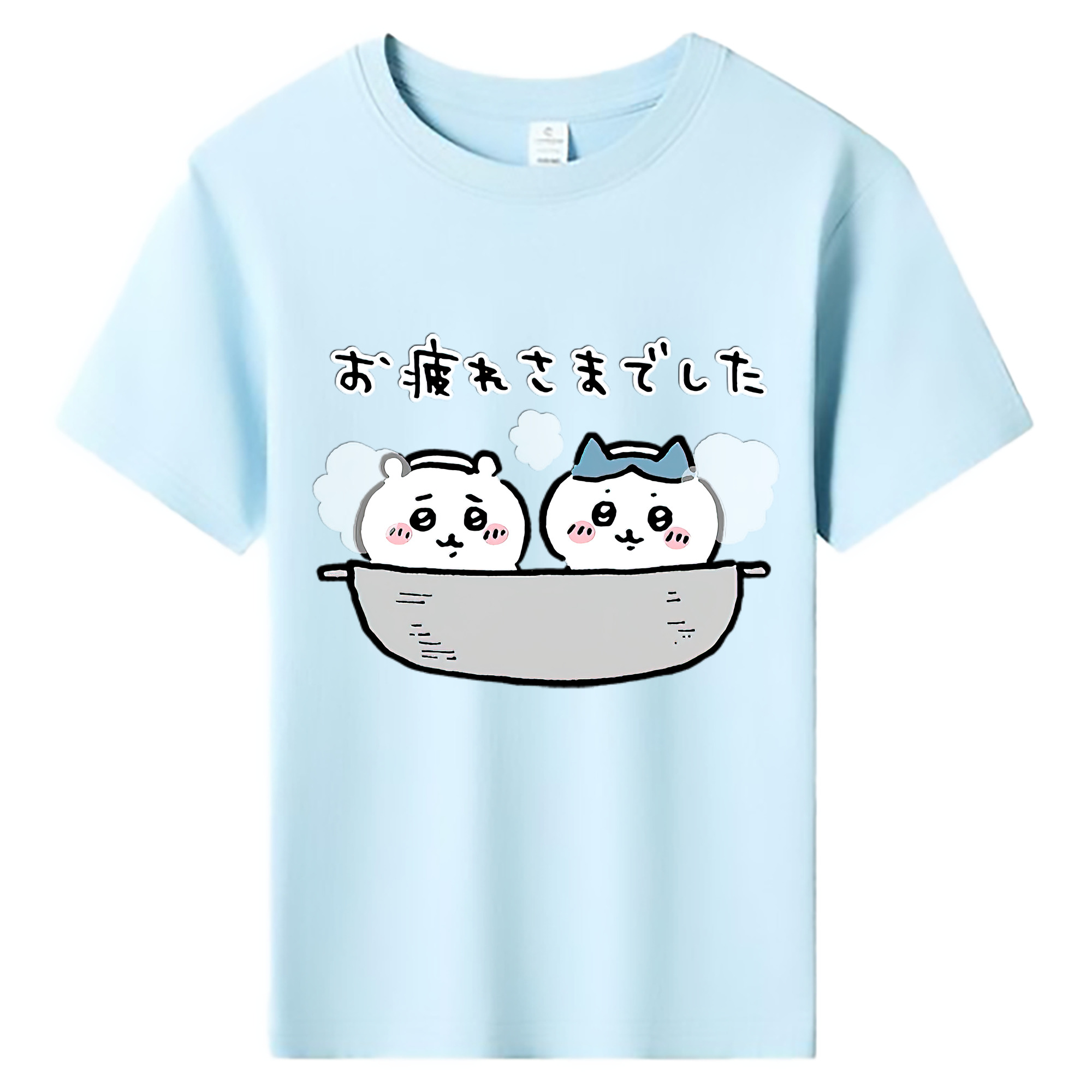 （画像用） ちいかわ ハチワレ Chii-kawa hachiware 綿100％キッズTシャツ（フロントプリント）